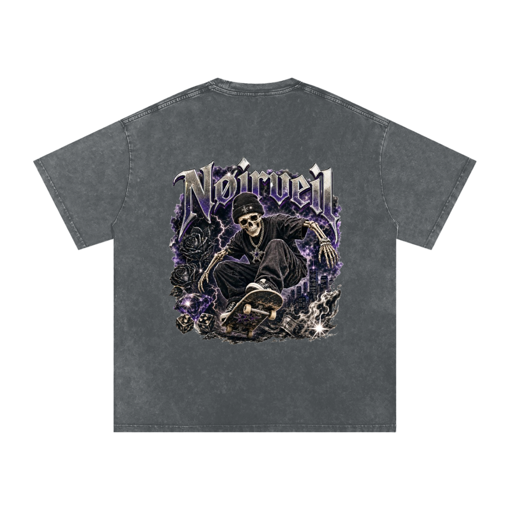 Snow Washed Oversized Cotton T-Shirt