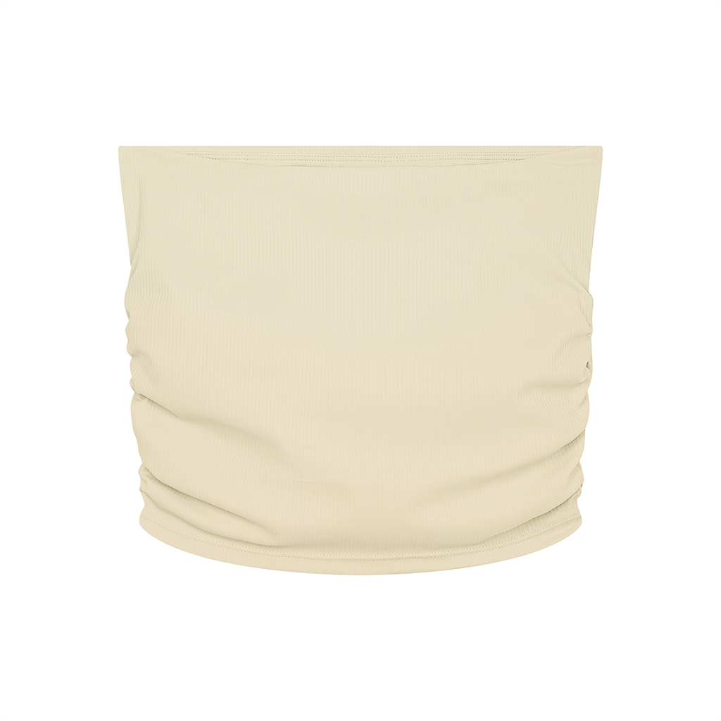 Nøirveil Women’s Ruched Cropped Yoga Tube Top