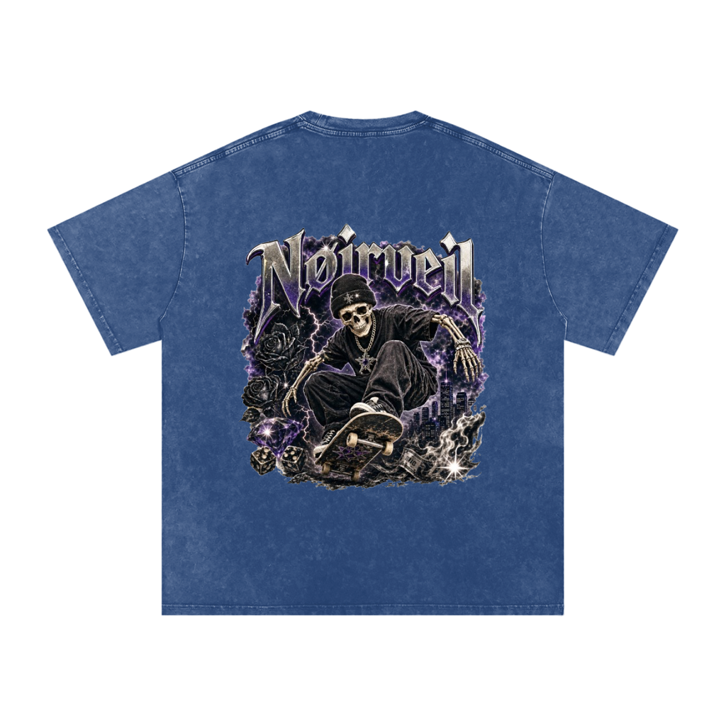Snow Washed Oversized Cotton T-Shirt
