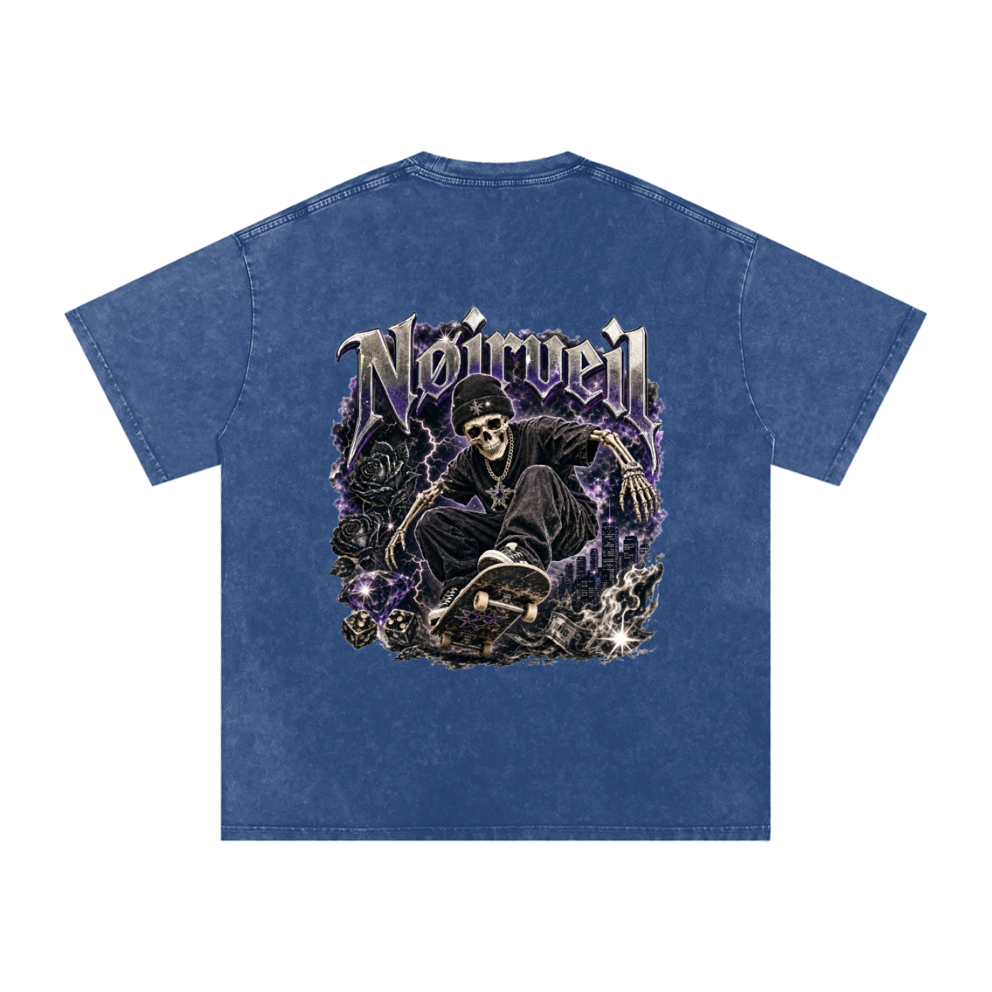 Snow Washed Oversized Cotton T-Shirt