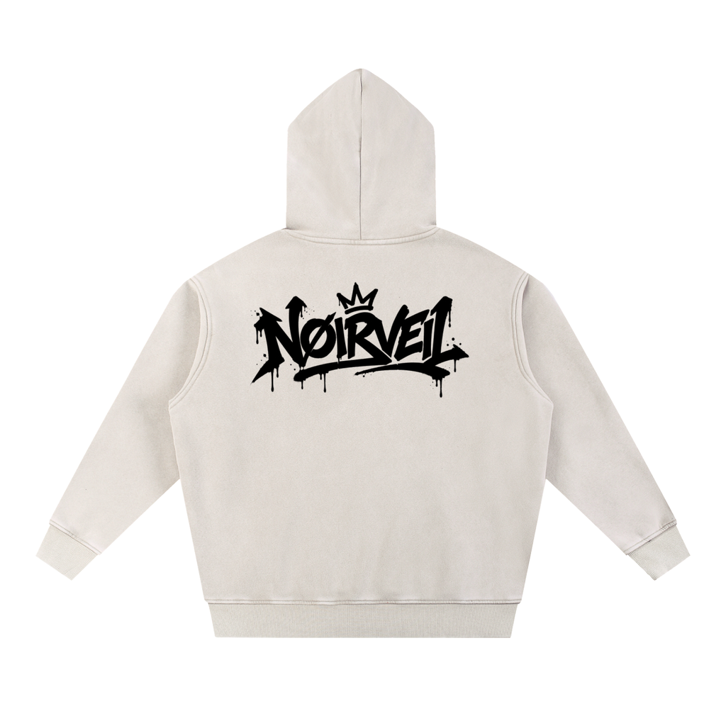 Snow Wash Fleece Oversize Hoodie