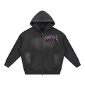 Sunfade Two-way Zipper Boxy Fleece Hoodie