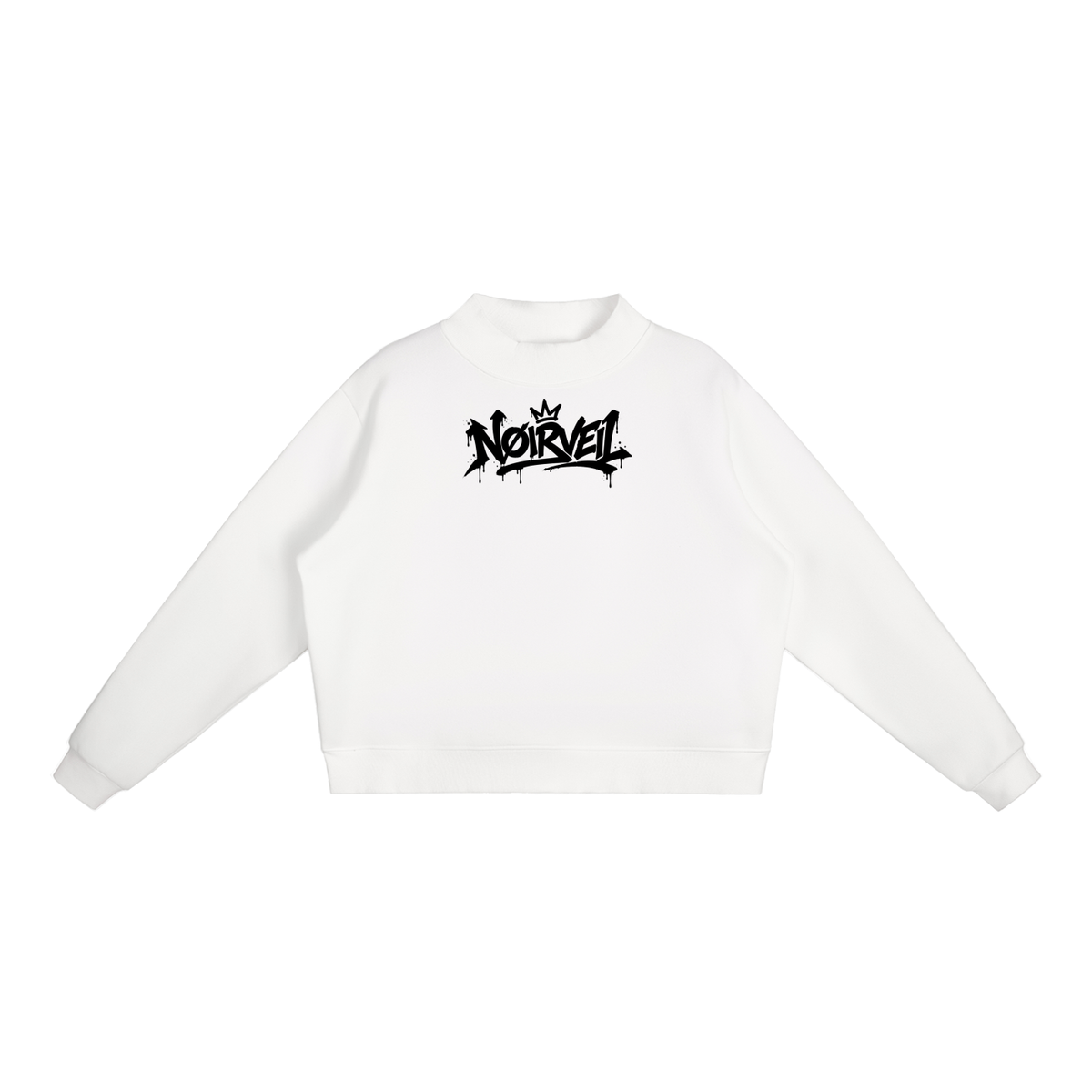 Nøirveil Fleece Mock-Neck Crew Sweatshirt