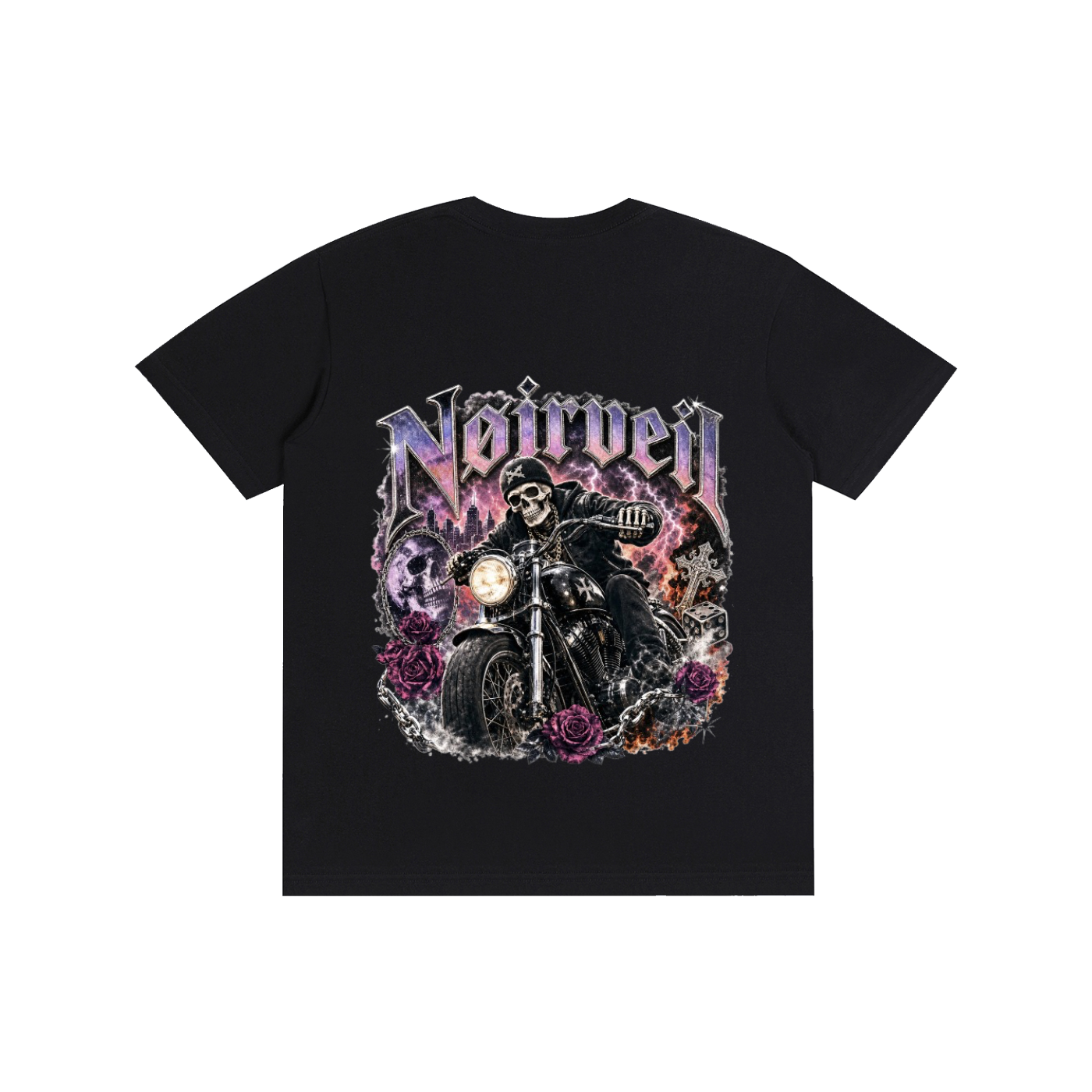 Nøirveil Midnight Skeleton Tee