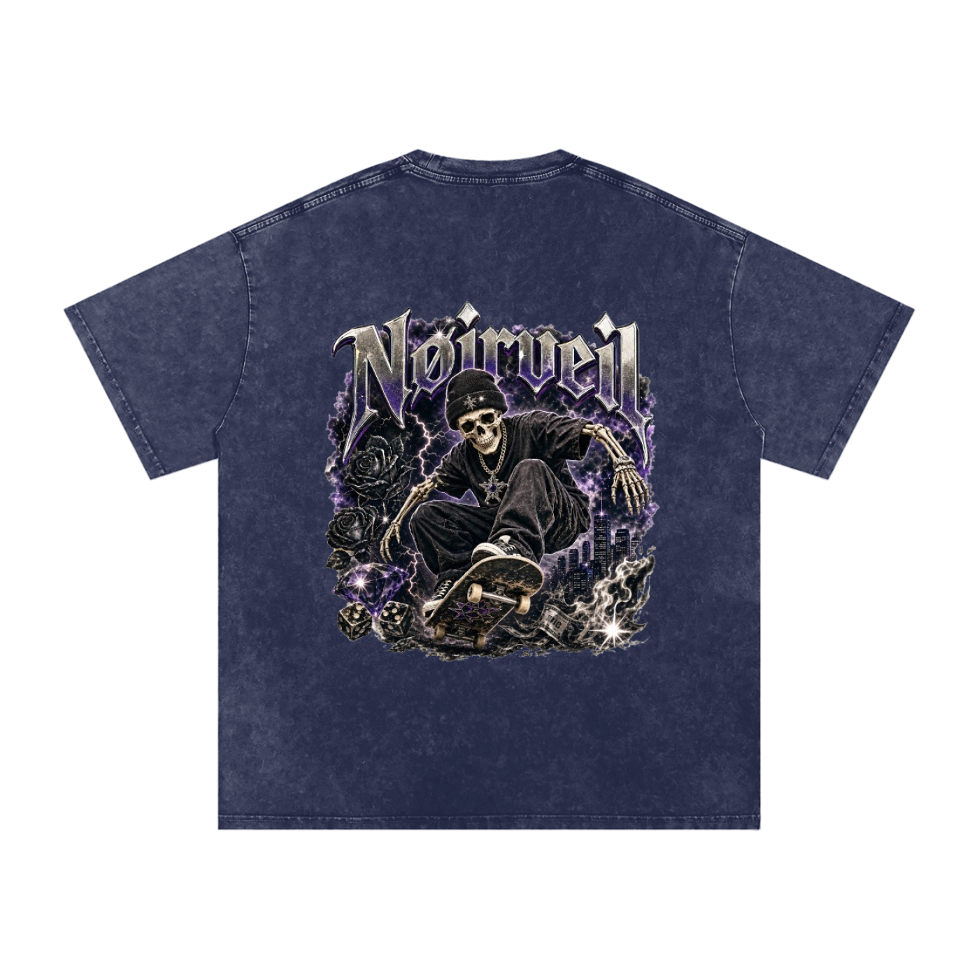 Snow Washed Oversized Cotton T-Shirt